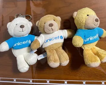 레어 유니세프 곰 마스코트 키링 스트랩