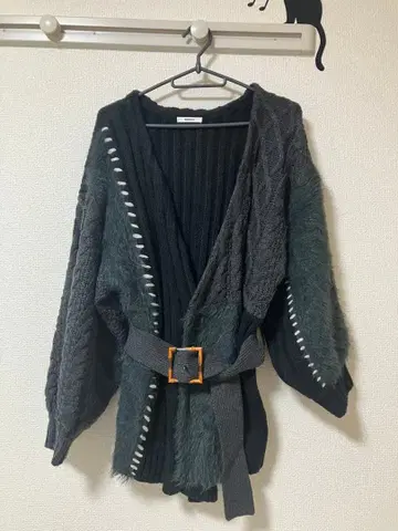 [새상품급] MURUA 믹스처 카슈쿨 니트 니트 가디건