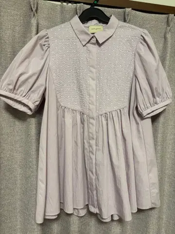 UNITED ARROWS 숏 슬리브 블라우스 핑크