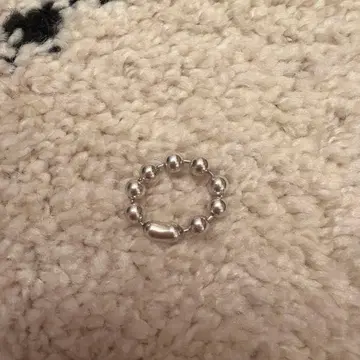 e.m 실버 비즈 반지