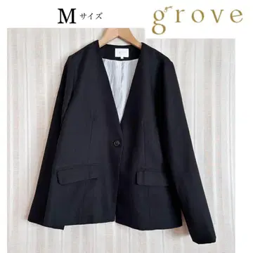 새상품급! grove 블랙 V넥 노카라 자켓 M 사이즈