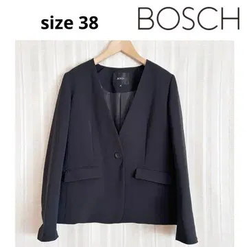 새상품급! BOSCH 워셔블 블랙 V넥 노카라 자켓 38