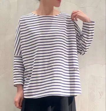 비어즐리 보더 티셔츠 블루 0호