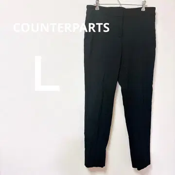 레어 COUNTERPARTS [ L ] 블랙 슬랙스 스트레치