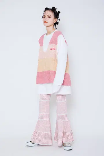 Candy stripper 니트 베스트