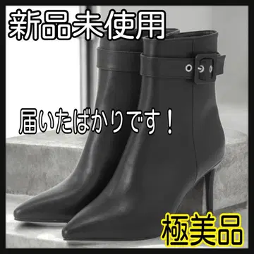 여성용 숏부츠 벨트 스틸레토 숏부츠 핑힐