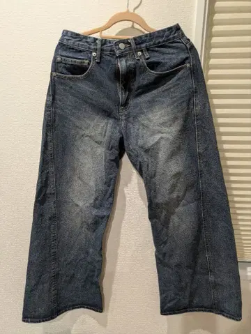 wymlidm CURVED FLARE BAGGY DENIM