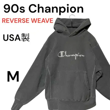 90s 챔피언 리버스 위브 후드티 USA제 그레이