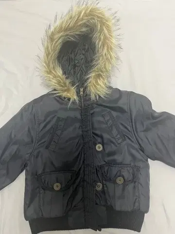 헤이세이 그런지 V y2k 블랙 퍼 후드 다운 자켓