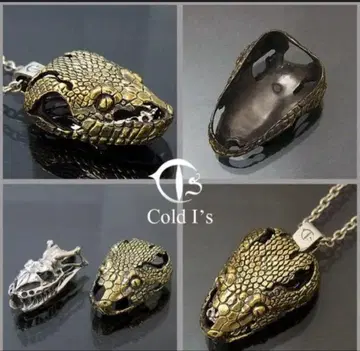 콜드 아이즈 아나콘다 마스크 스컬 펜던트 세트 L