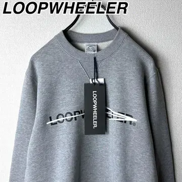 LOOPWHEELER 로고 맨투맨 트레이닝복 루프 휠러 그레이