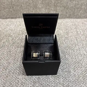 SIMON CARTER 블랙 커프스 단추