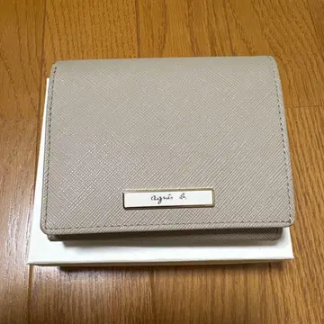 에네스베 이단 접이식 지갑 베이지