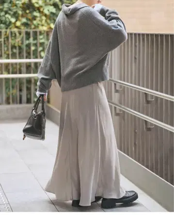 워셔블 큐프라 플레어 스커트 새상품