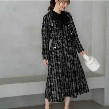 Noela 트위드 셋업 자켓 x 점프스커트 셋 노엘라
