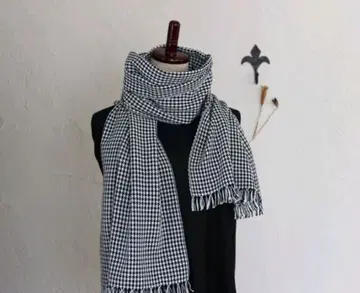 하운드투스 패턴 스톨 코튼 100%