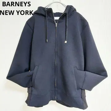 새상품급 BARNEYS NEW YORK 종이상자 니트 프릴 후드티 블랙