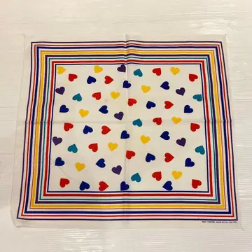70s 80s 하트 무늬 vintage 반다나 빈티지 USA제