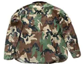 카모 패턴 코튼 긴팔 셔츠