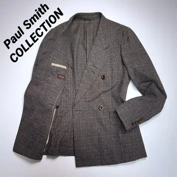 미사용급 폴스미스 컬렉션 더블 테일러드 자켓 글렌체크