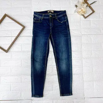 ZARA BASIC 자라 베이직 스키니 데님 34 사이즈 다크 블루