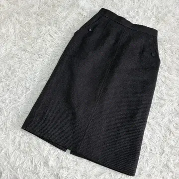 두 가지 더 고품질 타이트 스커트 가을/겨울 울 100% 심플 무릎 기장