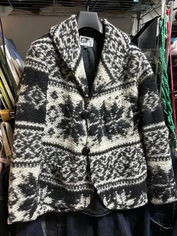 엔지니어드 가먼츠 노르딕 무늬 울 가디건 자켓