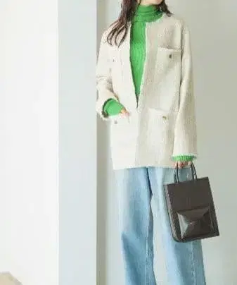 B:MING by BEAMS 트위드 자켓 M 사이즈 아이보리