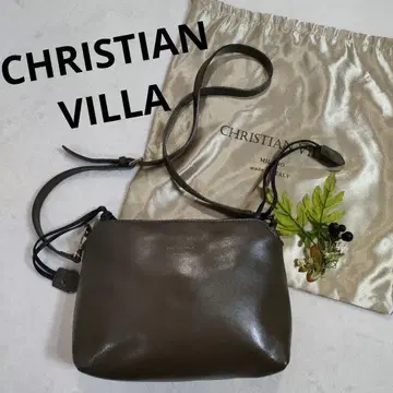 CHRISTIAN VILLA 카키 올리브 숄더백