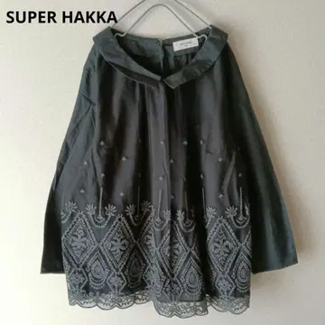 슈퍼 하카 블라우스 튤 자수 루즈핏 빅 사이즈