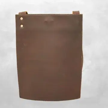 와이즈 Y's 가죽 크로스 바디 숄더백 다크 브라운