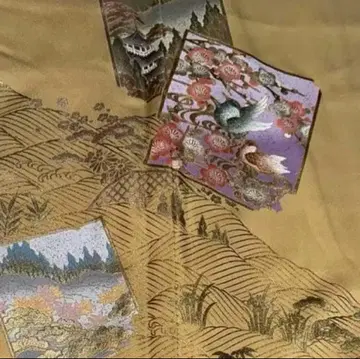 순수 실크 호몬기 교금채유젠호 와다 코세이