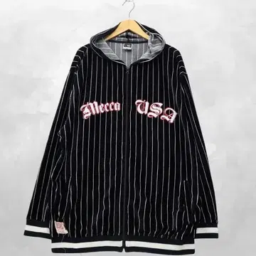 Mecca 메카 집업 스트라이프 후디 후드티 3L