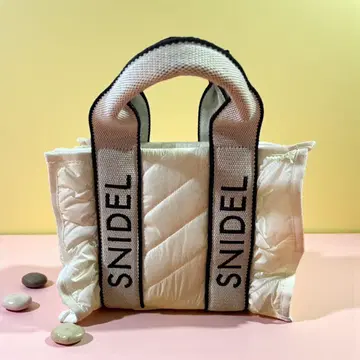 SNIDEL 퀼팅 토트백 프릴 백