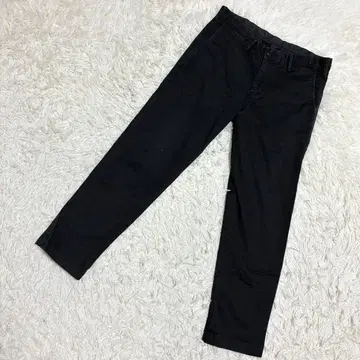 유니클로 크롭 팬츠 치노 팬츠 앵클 기장 심플 블랙