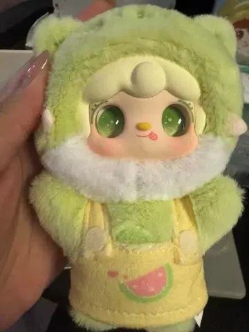 Yooki 여름날 시리즈 고양이 귀 달린 라이트 그린 봉제 인형