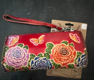 불가리 산 고급 소가죽 소품함 (대) (빨간색)