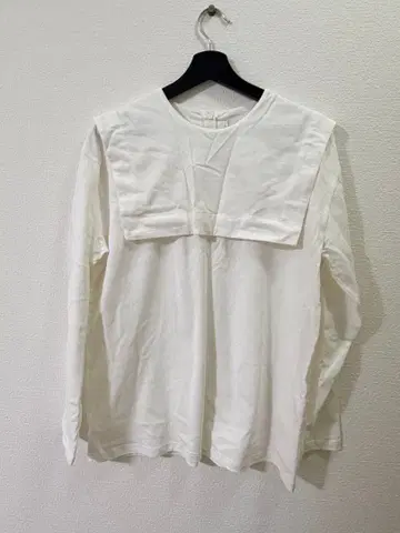 [ 미사용품 ] 세일러 카라 화이트 긴팔 T셔츠