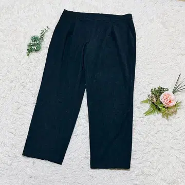 [ 유니클로 ] 턱 테이퍼드 팬츠 히트텍 빅 사이즈 블랙 3XL