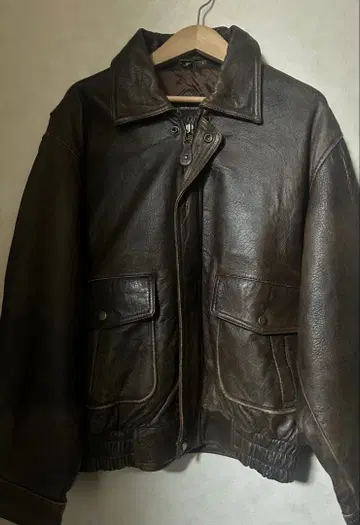 vintage 천연 가죽 플라이트 자켓 A2 가죽 자켓