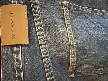 WHO WANT IT. 다크 블루 슬림핏 데님