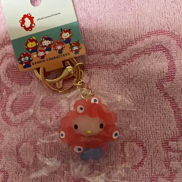 미야쿠미야쿠 산리오 입체 마스코트 클리어 컬러 키링 키티 새상품