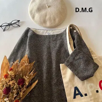 b1540* D.M.G 보트넥 코튼 네프 튜닉