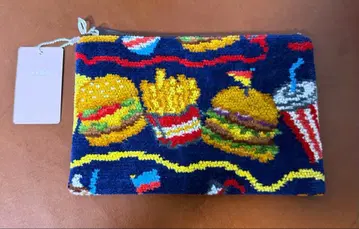 페이러 히카리에 한정판 버거샵 플랫 파우치 S