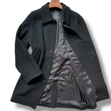 레어 XL 상당 Y's 스텐카라 코트 블랙 울 롱 코트 남성용