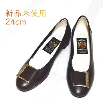MIHAMA 24cm 미사용 새상품 MIHAMA 각인 브라운 펌프스