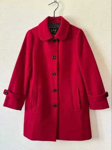 투 비 바이 에네스베 둥근 카라 울 코트 빨간색 S