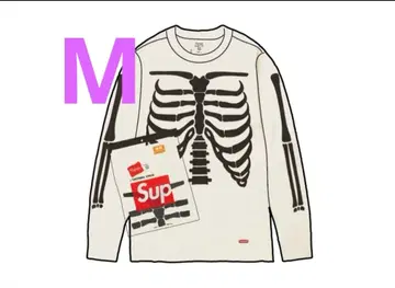 Hanes 서멀 크루 M 사이즈 골격 프린트