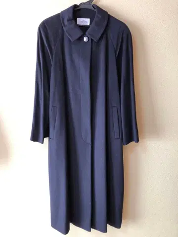 DIXLeme 네이비 롱 코트 캐시미어 100%