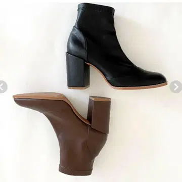 하이힐 부츠 브라운